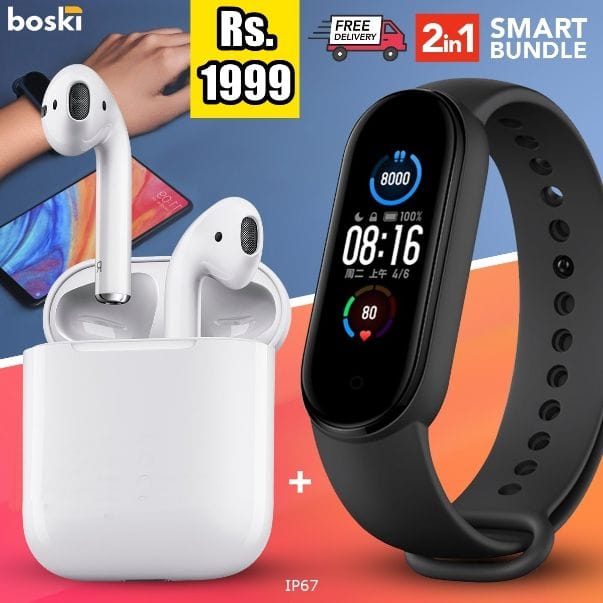M Smartband + TWS White : Bundle of 2