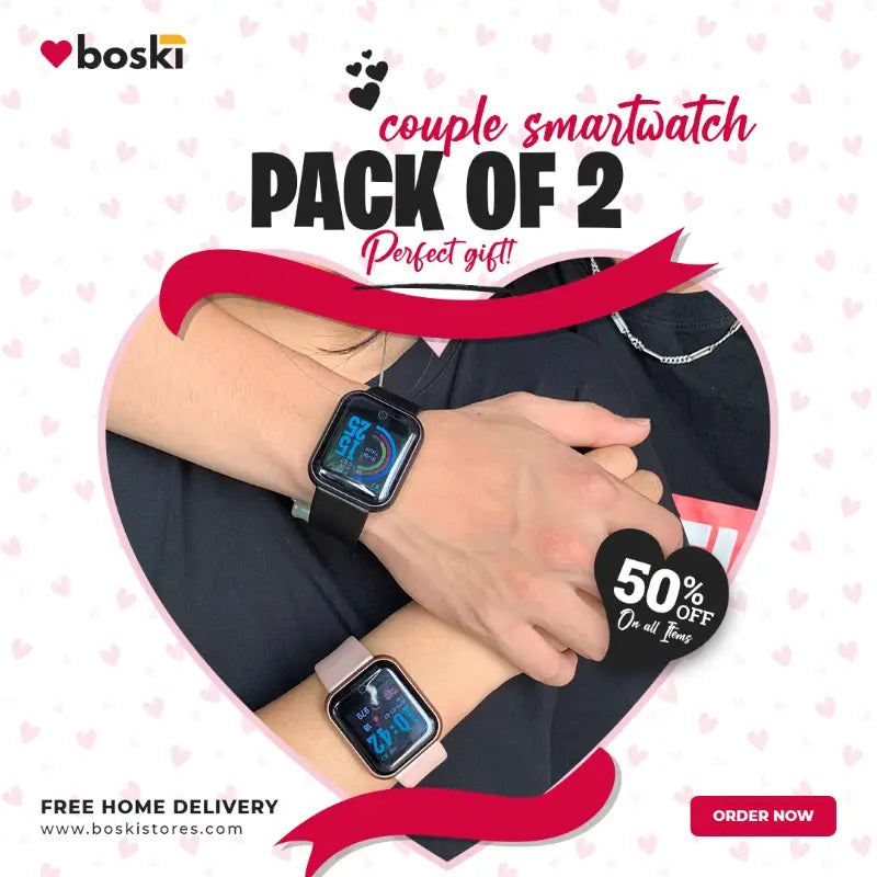 His & Her Smart Watch : Pack of 2