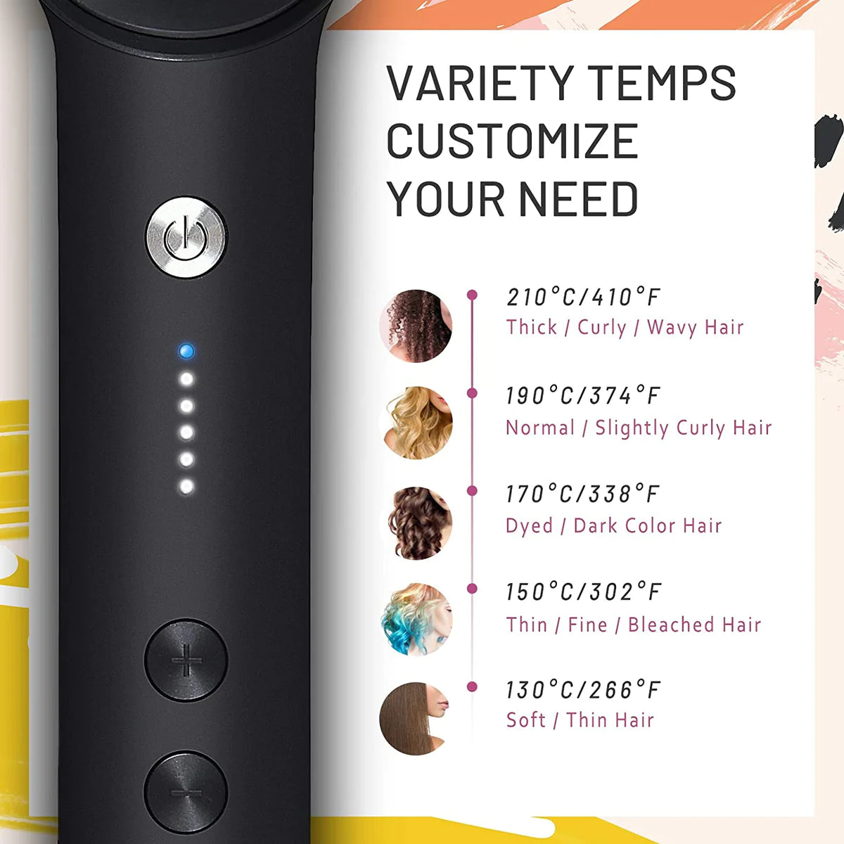 2-in-1 Straight Hair Iron Brush