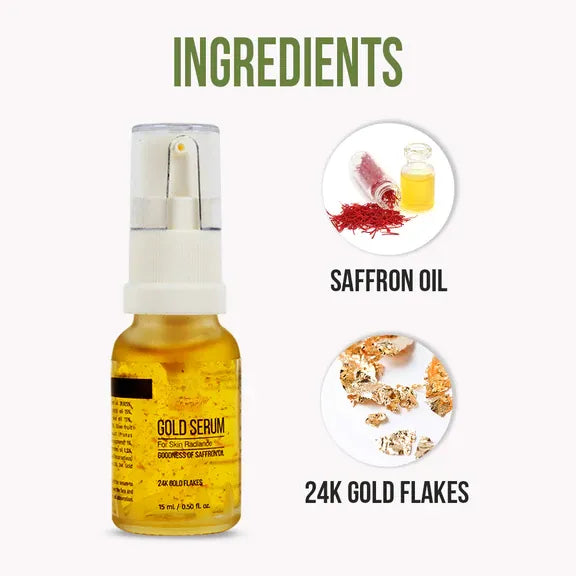 Jade Roller + 24k Gold Serum : Pack of 2