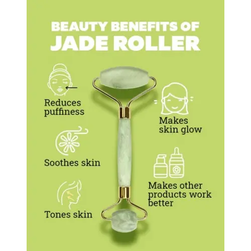 Jade Roller + 24k Gold Serum : Pack of 2
