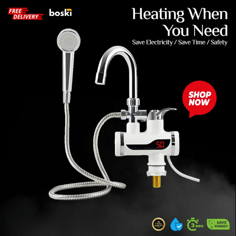 Electric Faucet Tap Water Heater with Shower