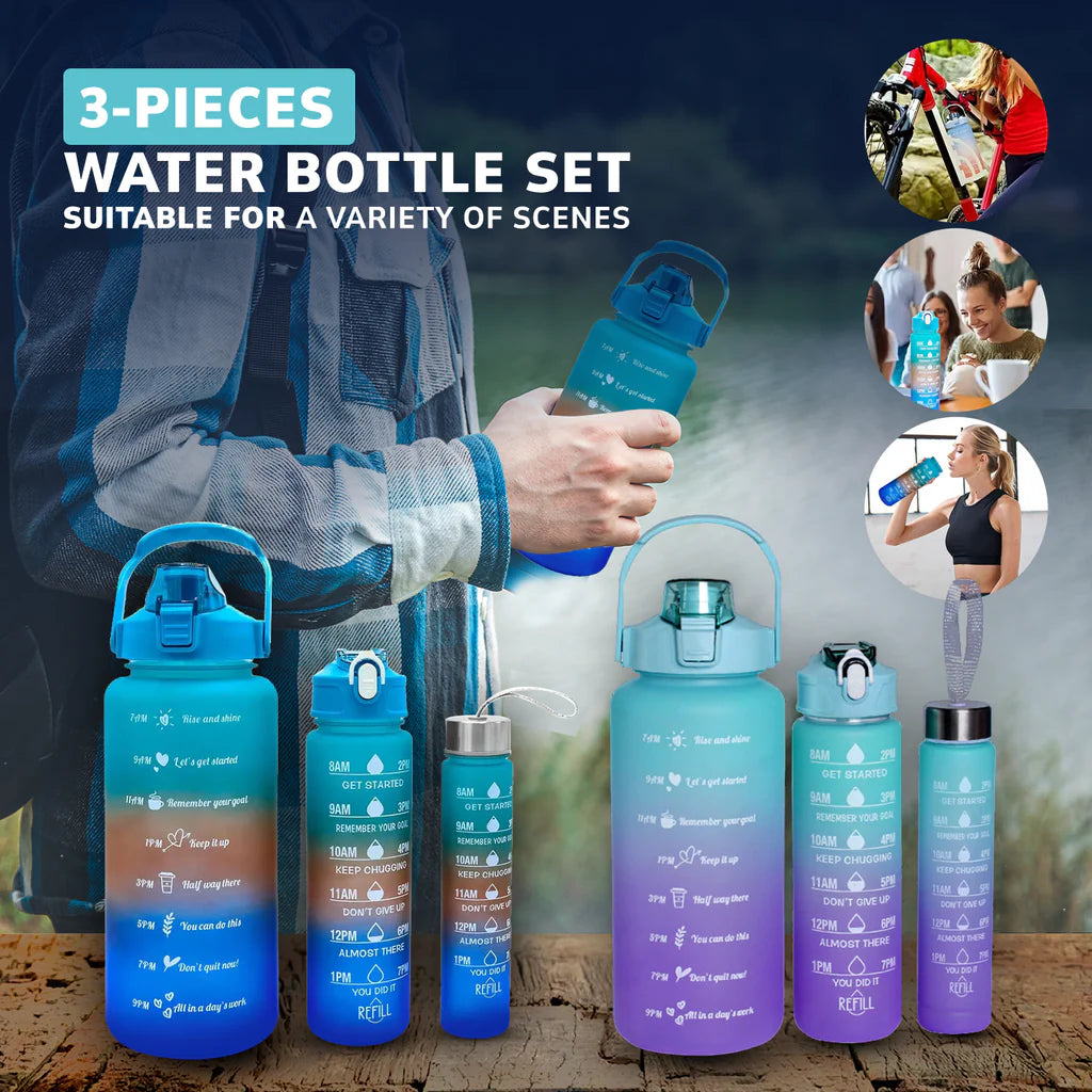Motivational Water Bottle (Set of 3)