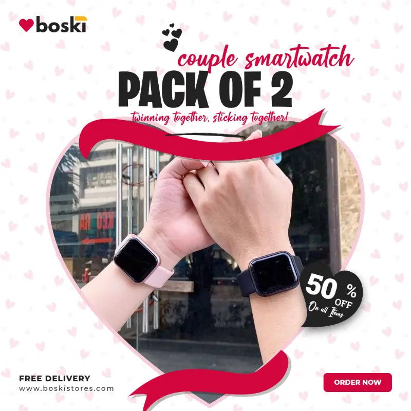 His & Her Smart Watch : Pack of 2
