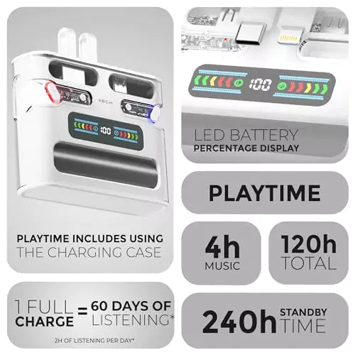 XECH Wireless Earbuds with Powerbank