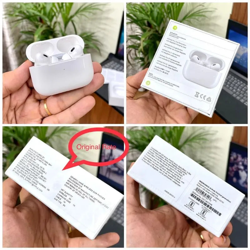 Airpods Pro 2nd Generation (Latest Model) with 100% Working ANC & Transparency & Free Silicone Cover