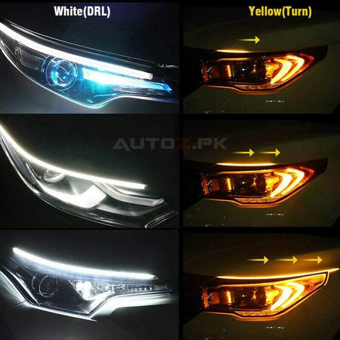 LED CAR DRL Daytime Running Light - Universal - 2PC - with Indicator Signals