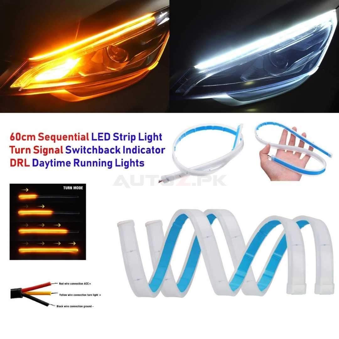 LED CAR DRL Daytime Running Light - Universal - 2PC - with Indicator Signals