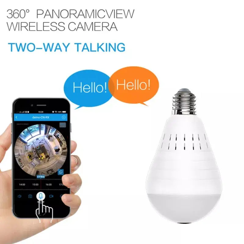 Wifi Flexible Light Bulb Camera - Panaromic Camera