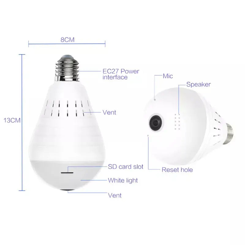 Wifi Flexible Light Bulb Camera - Panaromic Camera