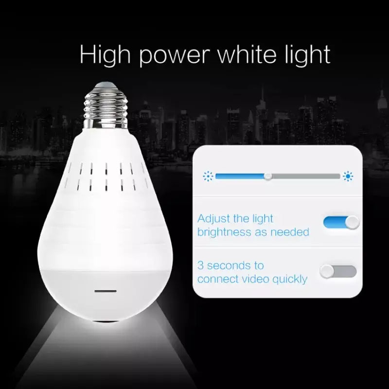 Wifi Flexible Light Bulb Camera - Panaromic Camera
