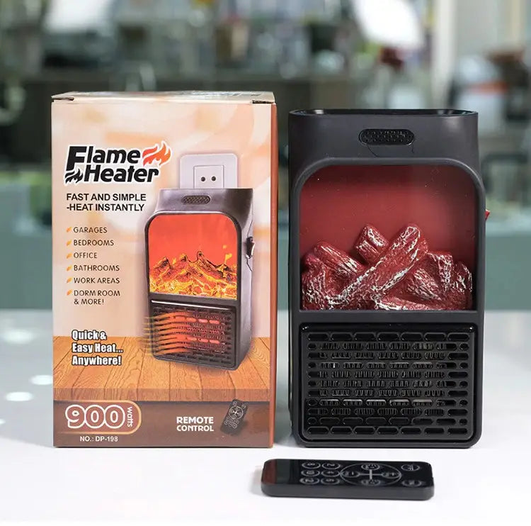 Flame Electric Heater - 900 Watt with Remote Control