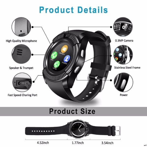 Series Y Smart Watch Phone (Black)